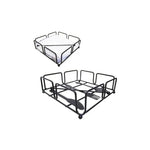 Servilletero Interponte Metálico Cuadrado Negro 18 Cm Negro