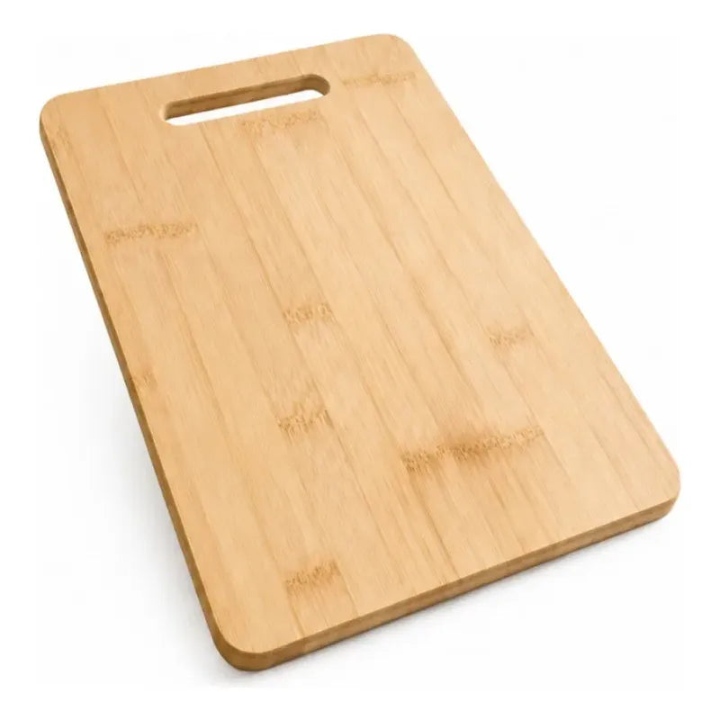 Tabla De Bambú Para Cortar Y Picar Con Asa Integrada 32x22cm Asa Integrada Marrón Claro