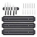 Pack X3 Soporte Magnético Para Cuchillos Con Doble Imán 33cm Negro