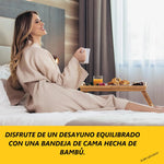 Mesa Bandeja Desayuno De Bambú Para Cama Plegable Portátil  Madera