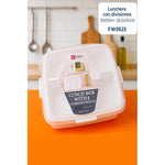 Contenedor Tupper De Comida Organizador Con 4