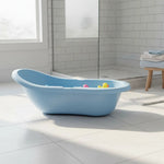 Bañera Bebe Niños Plástico Tina Bebe Ergonómica 78cm Liviana Celeste Lisa