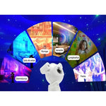 Proyector Lámpara Luz LED Galaxia Astronauta De Mesa Blanco