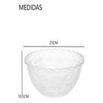 Recipiente De Ensalada Bowl Redondo Plastico Multiuso 3,5lts