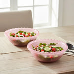 X2 Recipiente Ensalada Bowl Redondo Plastico Multiuso 3.5lts