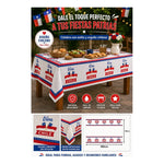 Mantel Rectangular Plástico Decoración Fiestas Patrias Chile Blanco Fechas Patrias Chile