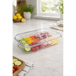 Bandeja Acrilico Con Tapa Para Refrigerado Almacenamiento Transparente