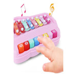 Xilófono  Piano Didáctico Musical Educativos  Bebé 8 Tonos Rosa Chicle