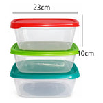 Set 3 Taper Hermetico Contenedores Rectangular Alimento 2.1l Hombre/niño