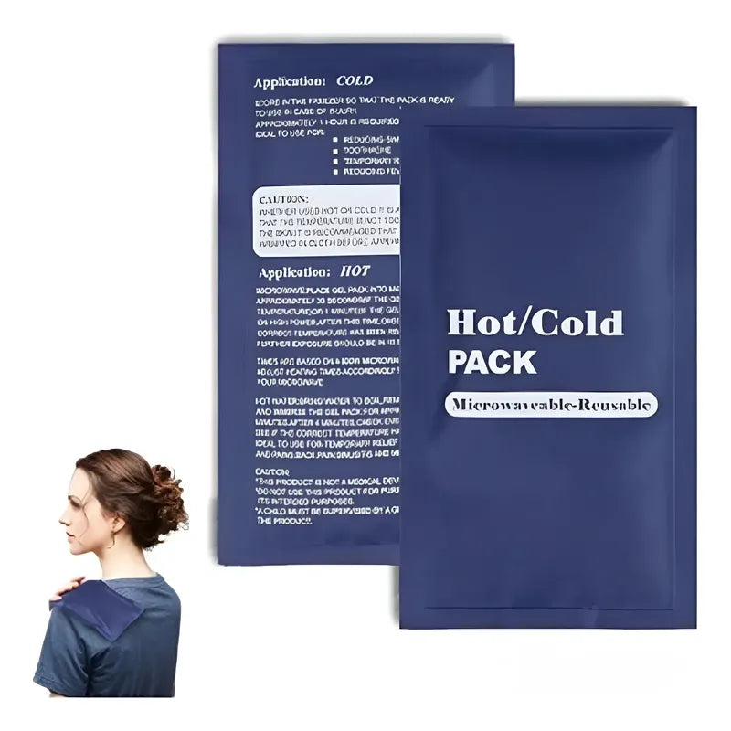 2 Compresa De Gel Frío Calor Terapia Reutilizable 23x13cm