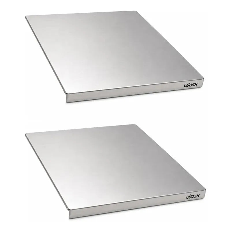 Tabla De Acero Inoxidable Wosh 30x40cm Para Picar Amasar X2 Wosh Plateado