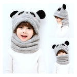 Gorro Con Bufanda Para Bebé Niña Niño Panda Algodon Invierno