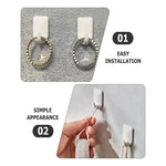 Ganchos De Pared Autoadhesivo Multiuso Colgador 6 Piezas Blanco