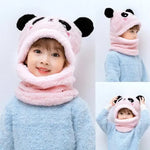 Gorro Con Bufanda Para Bebé Niña Niño Panda Algodon Invierno