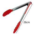 Pinza Punta Silicona Acero Inoxidable Multiuso Cocina 26cm