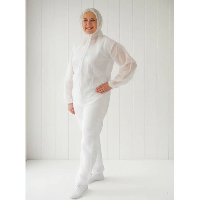 Traje Mono De Trabajo Hombre Y Mujer Desechable Anti Manchas Blanco Unica