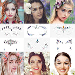 Pegatinas Gemas, Autoadhesivas Joyas Para La Cara Temporales