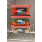 Set De 4 Taper Hermetico Contenedore Cuadrado Alimento 650ml