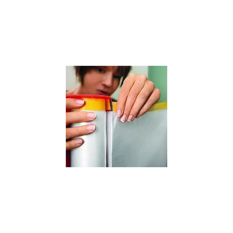 Plástico Protector Con Cinta Adhesiva 90cmx25m Cubretodo