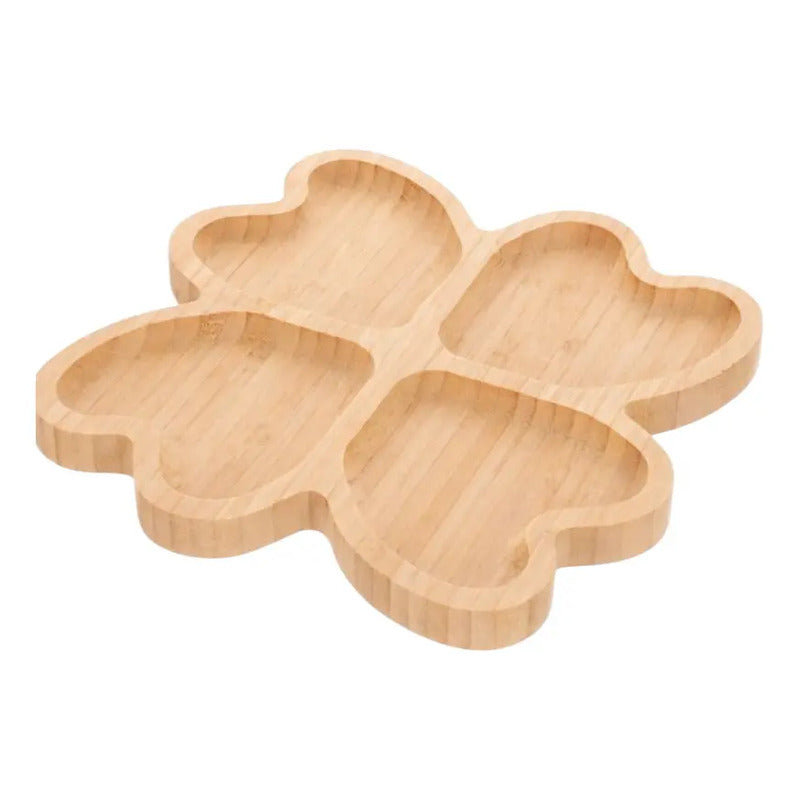 Tabla Para Servir Aperitivos Y Picoteo Picnic Diseño Trebol Madera