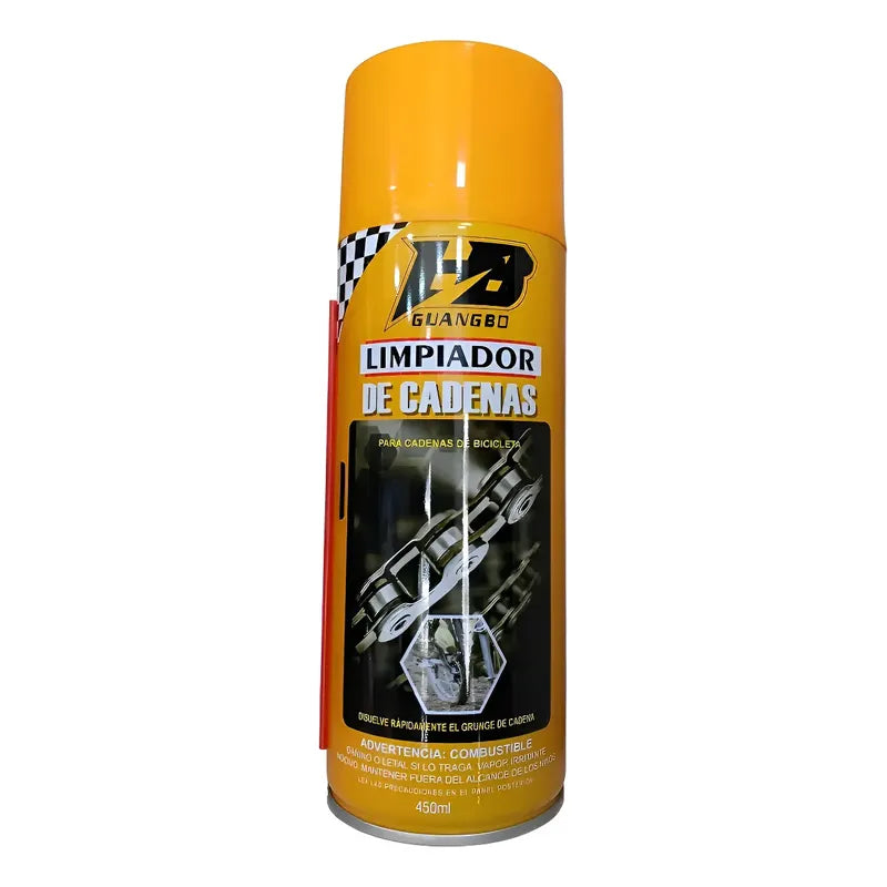Limpiador De Cadena Negro Para Motos Remueve Grasa 450ml Negro