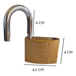 Candado De Seguridad 50 Mm 3 Llaves Dorado