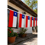X3 Banderines Decorativos Guirnaldas De Papel Chile Patrias Bandera Chile Papel