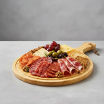Tabla Para Picoteo Snacks De Bambu Con Mango Pizzera