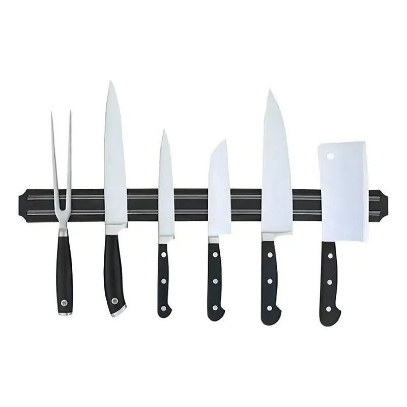 Barra Magnética Imán 50cm Cuchillos Utensilios Herramientas Color Negro