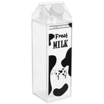 Botella De Leche Cuadrada Transparente Para Agua Jugo 1000ml