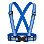 Arnes De Seguridad Reflectante Chaleco Ajustable Adulto Vial Ajustable Azul