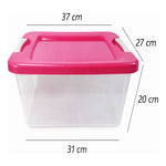Caja De Plastico Organizadora 14 Litrs Con Broche Vitalplast