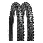 X2 Neumáticos Para Bicicleta Aro 20x2.125 Repuesto Negro Negro