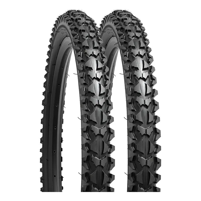 X2 Neumáticos Para Bicicleta Aro 20x2.125 Repuesto Negro Negro