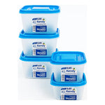 Set De 4 Taper Hermetico Contenedore Cuadrado Alimento 830ml Surtidos