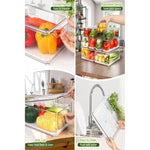Organizador Refrigerador Acrílico Contenedor Con Tapa 21x30 Transparente