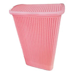 Canasto De Plastico Para Ropa Sucia Con Tapa Calado Cesto