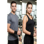Set De Banda + Muñequera Deportiva Absorbente Sudor Unisex