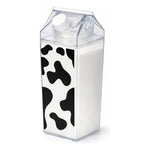 Botella De Leche Cuadrada Transparente Para Agua Jugo 1000ml