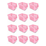 Organizador Gaveta Multiuso Apilable Ventilado Kendy Pack 12 Rosa