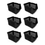 Organizador Gaveta Multiuso Apilable Ventilado Kendy Pack 6 Negro