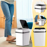 Basurero Con Sensor Automático Inteligente Para Baño Y Cocina Arcashopping Blanco