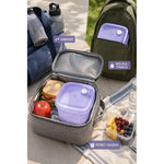 Set 3 Contenedores Hermeticos Taper Tupper Plastico 700ml Lila