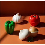 Set 5 Contenedores Conservación Frutas Verduras Refrigerador Cebolla-tomate-pimenton-ajo