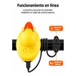 Luz Para Bicicleta Recargable Bocina Pato Amarillo Linterna Surtido