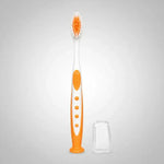 Cepillo De Dientes Higiene Dental Mango Ergonómico Con Tapa Naranja