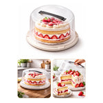 Bandeja Porta Torta Campana Plástica Con Manija Alta 22x14cm Transparente
