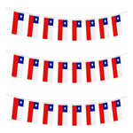 X3 Banderines Decorativos Guirnaldas De Papel Chile Patrias Bandera Chile Papel