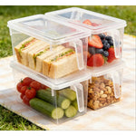 4 Caja Organizadora Para Refrigerador Cocina Transparente Transparente
