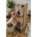 Caja De Madera Para Té Y Café Organizador 3 Cajones Hogar Marrón